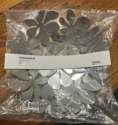 "Centro de mesa de frutero de acero inoxidable IKEA Stockholm 16,5"" Monika Mulder floral" Foto 1 de 2