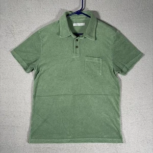 Outerknown Poloshirt Herren Gr. S Hightide Frottee grün Tasche Frottee - Bild 1 von 11