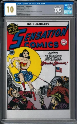 Nueva Zelanda 2020 como nuevo - Sensation Comics #1 cubierta 35 g lámina de plata pura - CGC 10 Foto 1 de 3