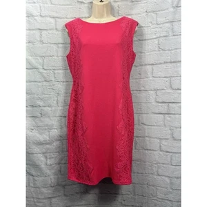 Wallis Bleistiftkleid Größe 14 hellrosa Barbiecore Blumen Spitze Seiten neu mit Etikett Party - Bild 1 von 13