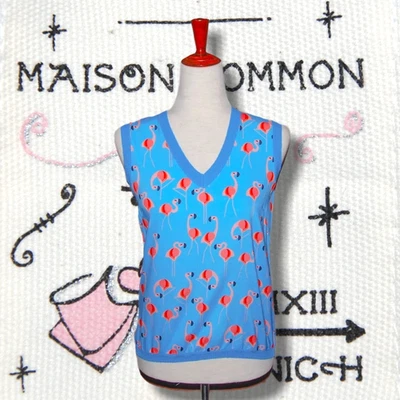 $1000+ MAISON COMMON sz 34 Flamingo Sweater Luxury Brand Reike Eccentric Rare - Image 1 of 4