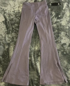 SMALL (7/8) Adidas Vented Flair Yoga Pants Shadow Violet Girls - Picture 1 of 10