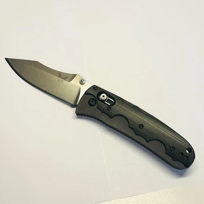 Benchmade Snody Resistor 420 Folding Knife 3.5" Satin Straight Blade Axis Lock - Image 1 of 4