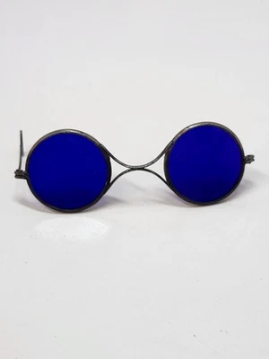 Óculos American Optical AO Melters C2 azul lentes steampunk redondas - Imagem 1 de 4