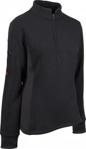 Maglione donna pile maglia manica lunga maglietta funzionale ARCTIC mezza zip Catago nero - Foto 1 di 6