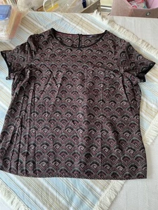 Marks & Spencer Collection Short Sleeve Top sz 18 Dark colours mix - Picture 1 of 10