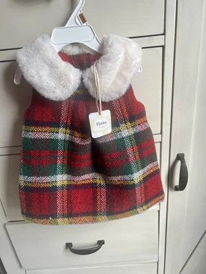 Vestido Hatley Kids xadrez de férias com bainha inferior de pele sintética tamanho 2T - Imagem 1 de 2