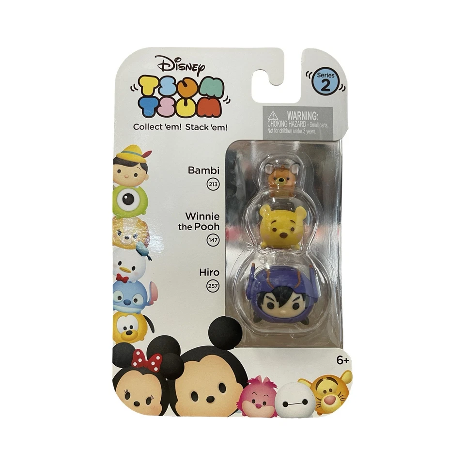 Disney Tsum Tsum Series 2 Stack 'ems Hiro 257 Winnie The Pooh 147 Bambi 213