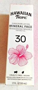 Hawaiian Tropic Mineral Gesicht Sonnenschutz Lotion LSF 30 1,7 Unzen Ablaufdatum 06/25 🌴☀️ NEU - Bild 1 von 4