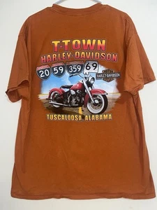 Harley Davidson T-Town Tuscaloosa Alabama Orange T-Shirt Herren / Erwachsene Gr. XL - Bild 1 von 5