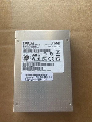 Toshiba THNS512GG8BBAA 512GB 2.5" SSD SATA HARD DRIVE - Image 1 of 2