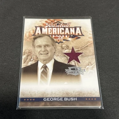 2008 Donruss Threads Americana Jersey George HW Bush Yale Relic Jersey /250 - Image 1 of 2