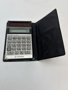 SANYO Vintage Amorphous Solar System Calculator CX2500 With Cover Tested - Bild 1 von 9
