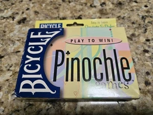 Bicycle Pinochle Games Play To Win Easy To Learn 2 Decks Sealed Vintage - Picture 1 of 3