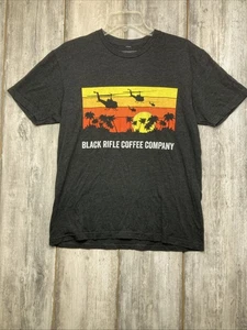 Black Rifle Coffee Company T Shirt Mens Medium Gray Helicopters Military BRCC - Picture 1 of 6