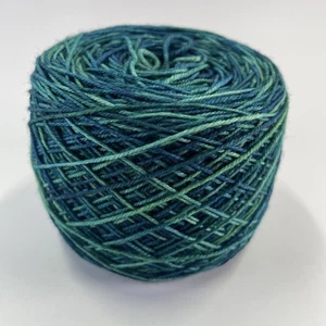 Madeline Tosh? Peso de dedo de mezcla de lana merino hilo ligero Twist ~ azul verde - Imagen 1 de 3