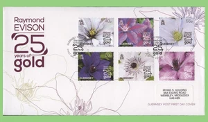 Guernsey 2013 Raymond Evision, Flowers set on First Day Cover - Picture 1 of 1