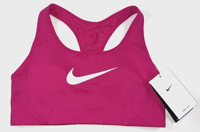 Новый NIKE размер S женщин спортивный бюстгальтер фуксия розовый высокая поддержка DRI-FIT обучение - Изображение 1 из 3