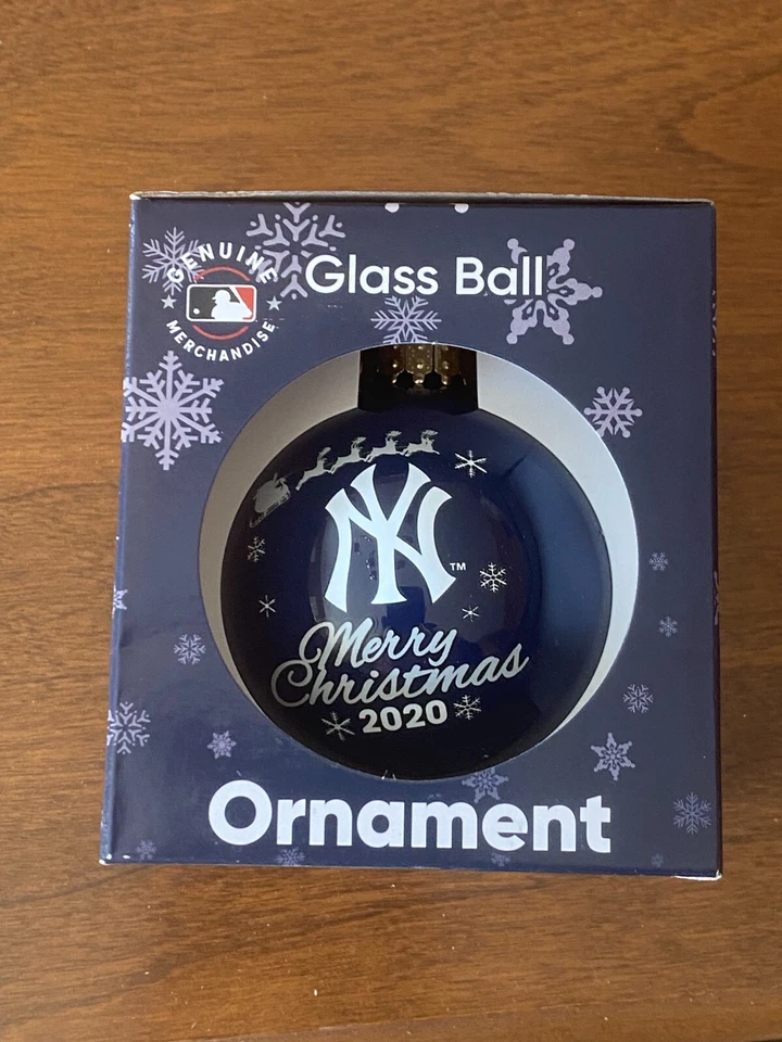New York NY Yankees 2020 Glass Ball Christmas Ornament - NEW - FREE SHIPPING - Image 1 of 1