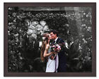 8x14 Frame Brown Picture Frame Complete Modern Photo Frame UV Acrylic, Acid Free