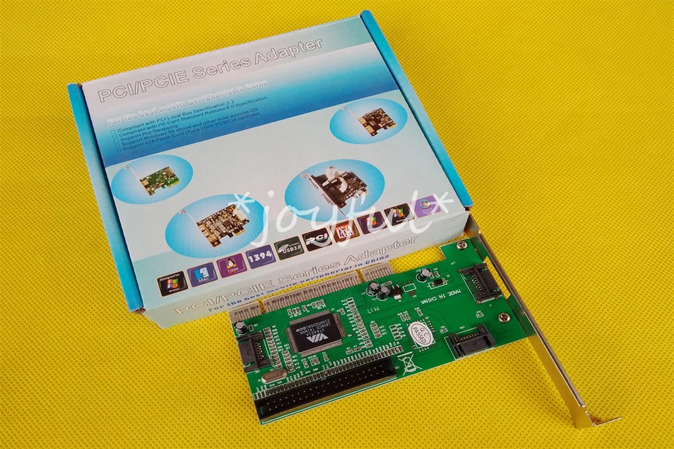 New 3 Port SATA + IDE Serial HDD ATA PCI Card VIA VT6421A - Image 1 of 1