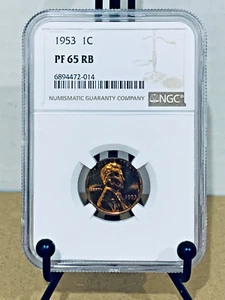 1953 Lincoln Cent NGC PF65RB Proof 65 Red Brown #6894472-014 - Picture 1 of 2