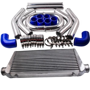 600x300x76mm Universal Intercooler Core & Intercooler kit tubo rigido Aluminum - Foto 1 di 10