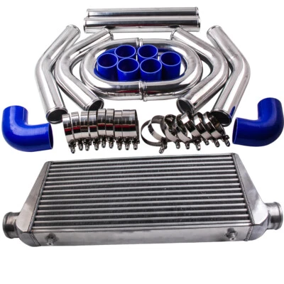 600x300x76mm Universal Intercooler Core & Intercooler kit tubo rigido Aluminum - Immagine 1 di 4