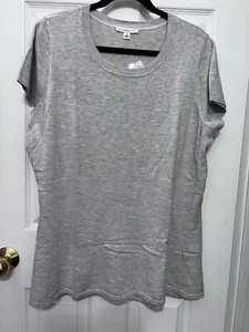 Isaac Mizrahi Live! Short Sleeve Peplum Pullover Sweater HEATHER GREY Sz 1X NEW! - Picture 1 of 8