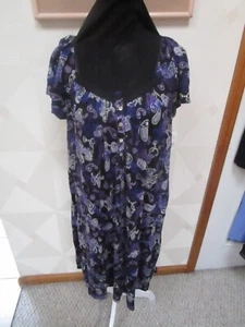 CROFT&BARROW-BLACK/MULTI-PAISLEY-SHORT SLEEVE-SCOOP NECK-NIGHTGOWN-SIZE-M-NWT - Picture 1 of 4