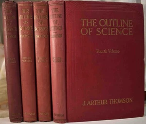 1922 4 volume OUTLINE OF SCIENCE J. ARTHUR THOMSON edit Color Illus Plates - Picture 1 of 24