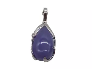 Affinity Diamond Purple Jade Enhancer Pendant 925 Sterling Silver Signed EA - Picture 1 of 9