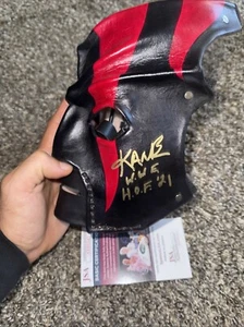 Kane Signed Deluxe Leather Mask 2001 + Autographed Inscription WWE WWF JSA COA - Picture 1 of 5