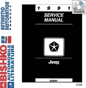 1991 Jeep Cherokee Comanche Wrangler Shop Service Repair Manual CD OEM Guide - Picture 1 of 1