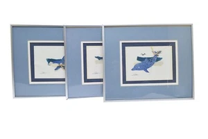 Imagen multimedia enmarcada arte vida marina delfín estrella de mar caballito de mar 12 x 10 (cantidad 3) - Imagen 1 de 7