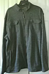 Mens Sweater Fleece Jacket Gray Heather Size XL Outdoor Life NWT - Picture 1 of 2