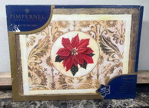 Pimpernel Premier Collection Weihnachtstischsets #064 verziert Weihnachtsstern 4er Set - Bild 1 von 5