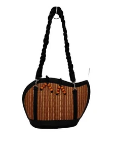 Bolso de mano con cremallera Baskets of Cambodia Saraye tejido naranja - Imagen 1 de 8