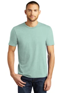 District DM130 Men's Perfect Tri Blend Crew Tee Plain Blank T-Shirt - Picture 1 of 33