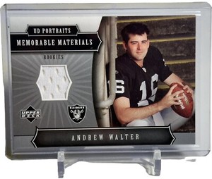 2005 UD Portraits Memorable Materials Andrew Walter MM-AW Oakland Raiders NR!