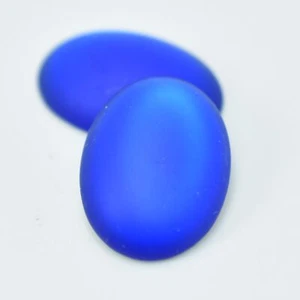 25x18mm Oval Lunasoft Cabochon - Cobalt Blue - Quantity 1 - Luna Lucite Cabochon - Picture 1 of 1