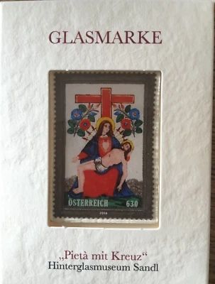 Austria 2016 ,  Pietà and Cross , Glass Stamp , Unusual - Image 1 of 3