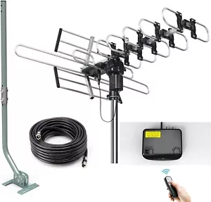 Antena de TV giratoria controlable 360° HDTV amplificada digital para exteriores/ático CeKay - Imagen 1 de 2