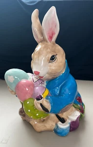 Blue Sky Easter Bunny Figurine by Heather Goldminc 9.5" Tall - Picture 1 of 4