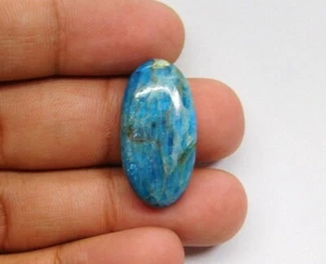 Natural Neon Blue Apatite gemstone Cabochon Loose For Jewelry 28 Cts. ME-2971 - Picture 1 of 4