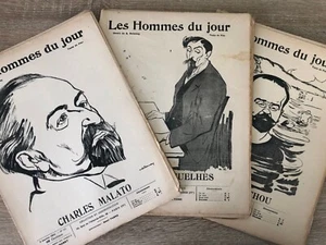 Revues LES HOMMES DU JOUR Année 1909 Numéros au Choix du # 50 à # 74 - Picture 1 of 24