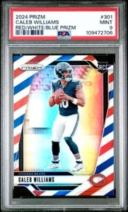 2024 Panini Prizm - Rookies Caleb Williams #301 Red White & Blue Prizm PSA 9 - Picture 1 of 2