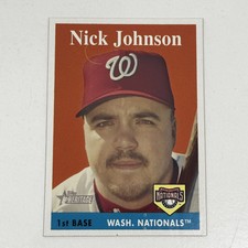 2007 Topps Heritage Washington Nationals Baseball Card #278 Nick Johnson