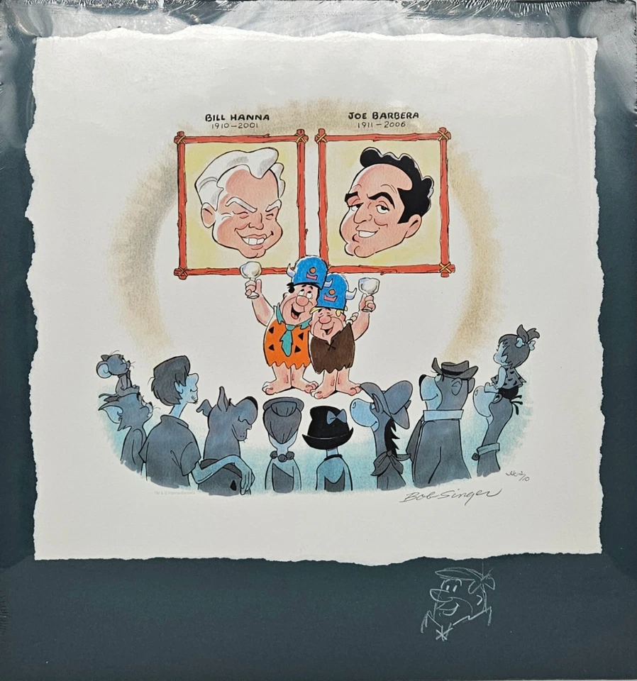 Hanna/Barbera Tribute Giclee On Paper Signed+Remarked by Bob Singer-Barney - Image 1 of 1