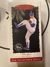 HALLMARK Keepsake 1996 NOLAN RYAN Baseball CHRISTMAS ORNAMENT & CARD #1 Series